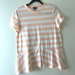Pink and White Striped T Shirt Lord & Taylor